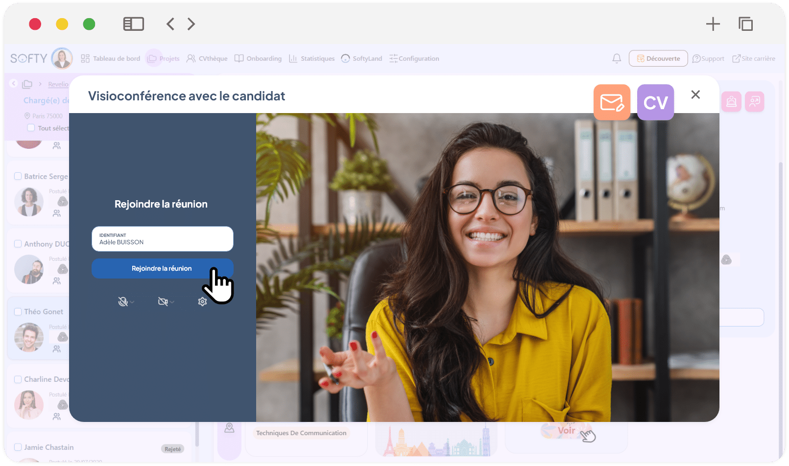 Lancez des visioconférences avec vos candidats avec Softy