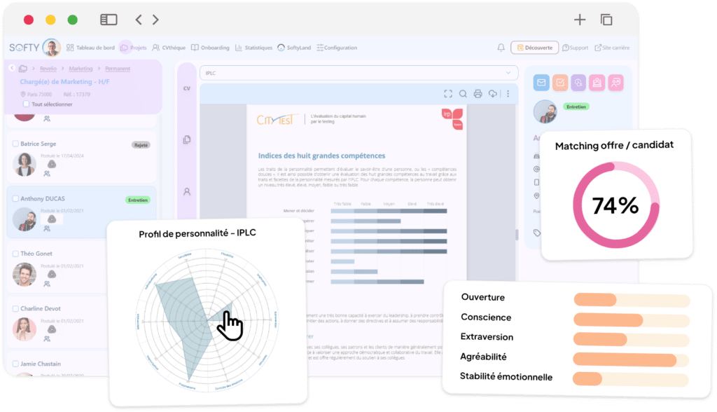 outil de gestion des candidatures