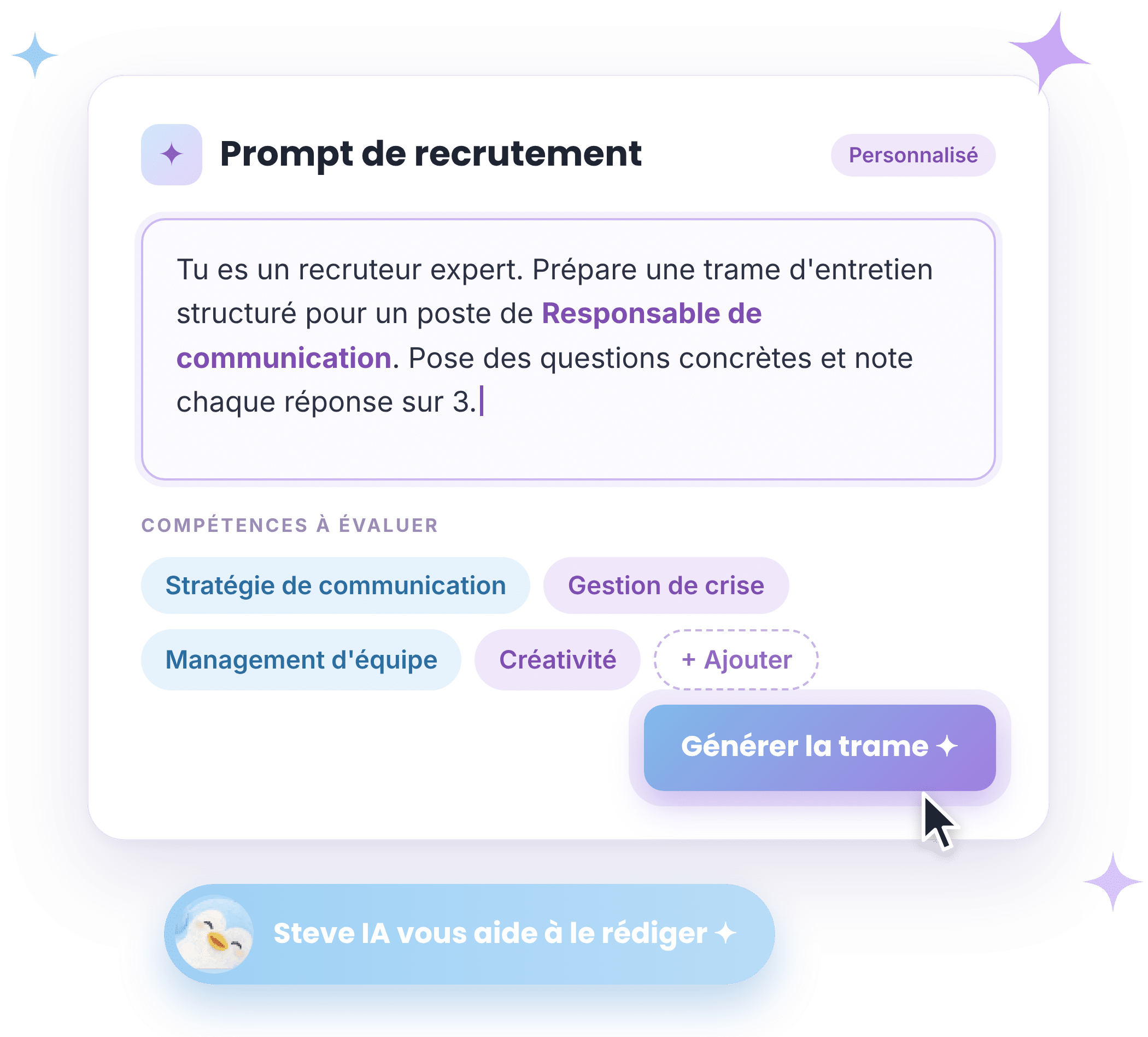 prompt de recrutement IA Softy